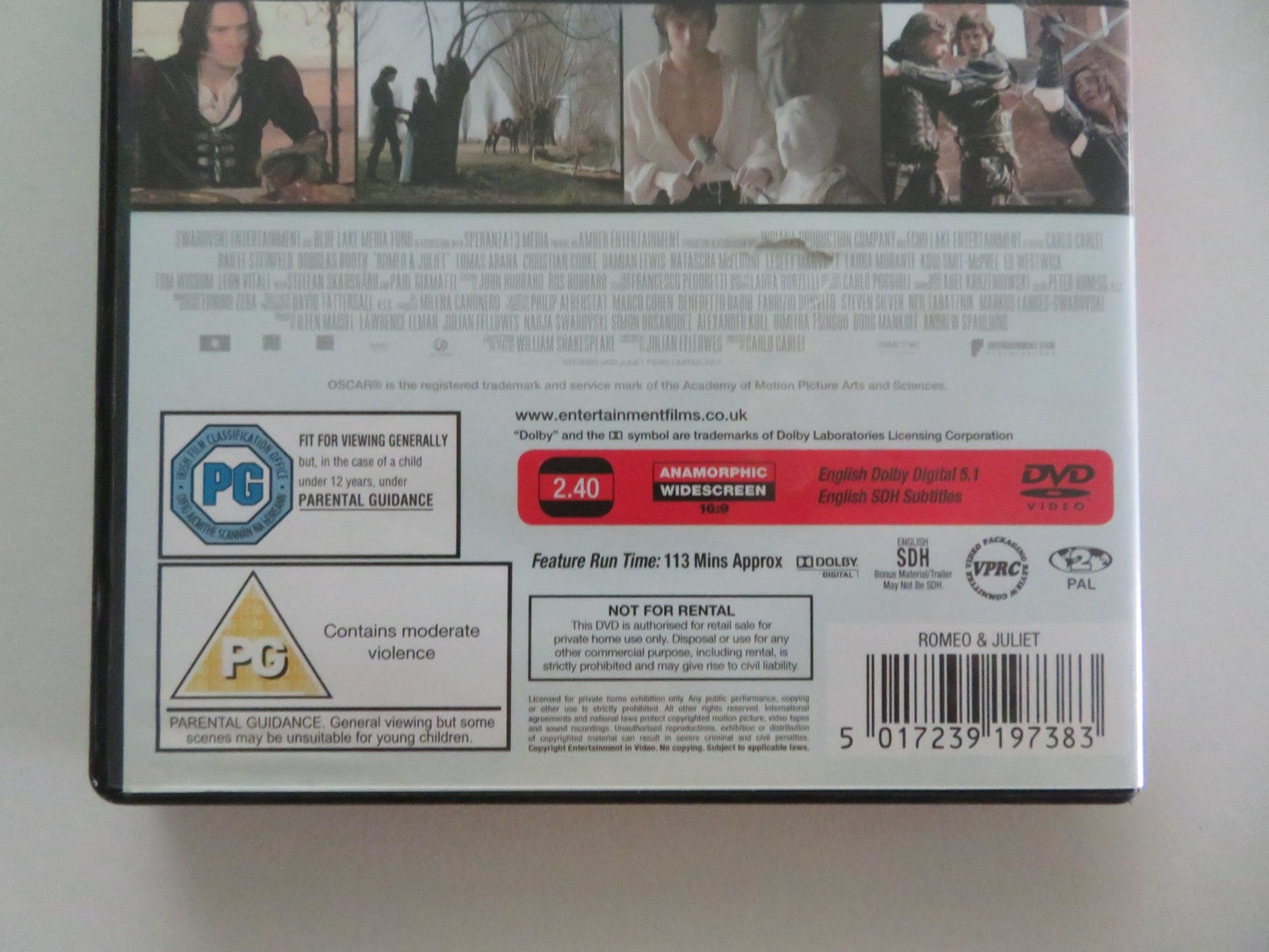 ROMEO & JULIET (DVD) HAILEE STEINFELD DOUGLAS BOOTH 2013 REGION 2 Movie posters
