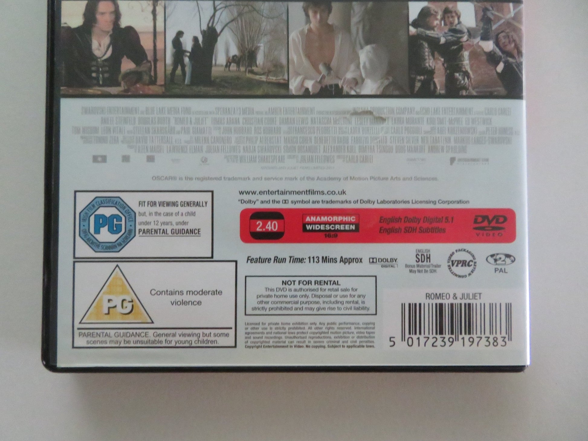 ROMEO & JULIET (DVD) HAILEE STEINFELD DOUGLAS BOOTH 2013 REGION 2 Movie posters