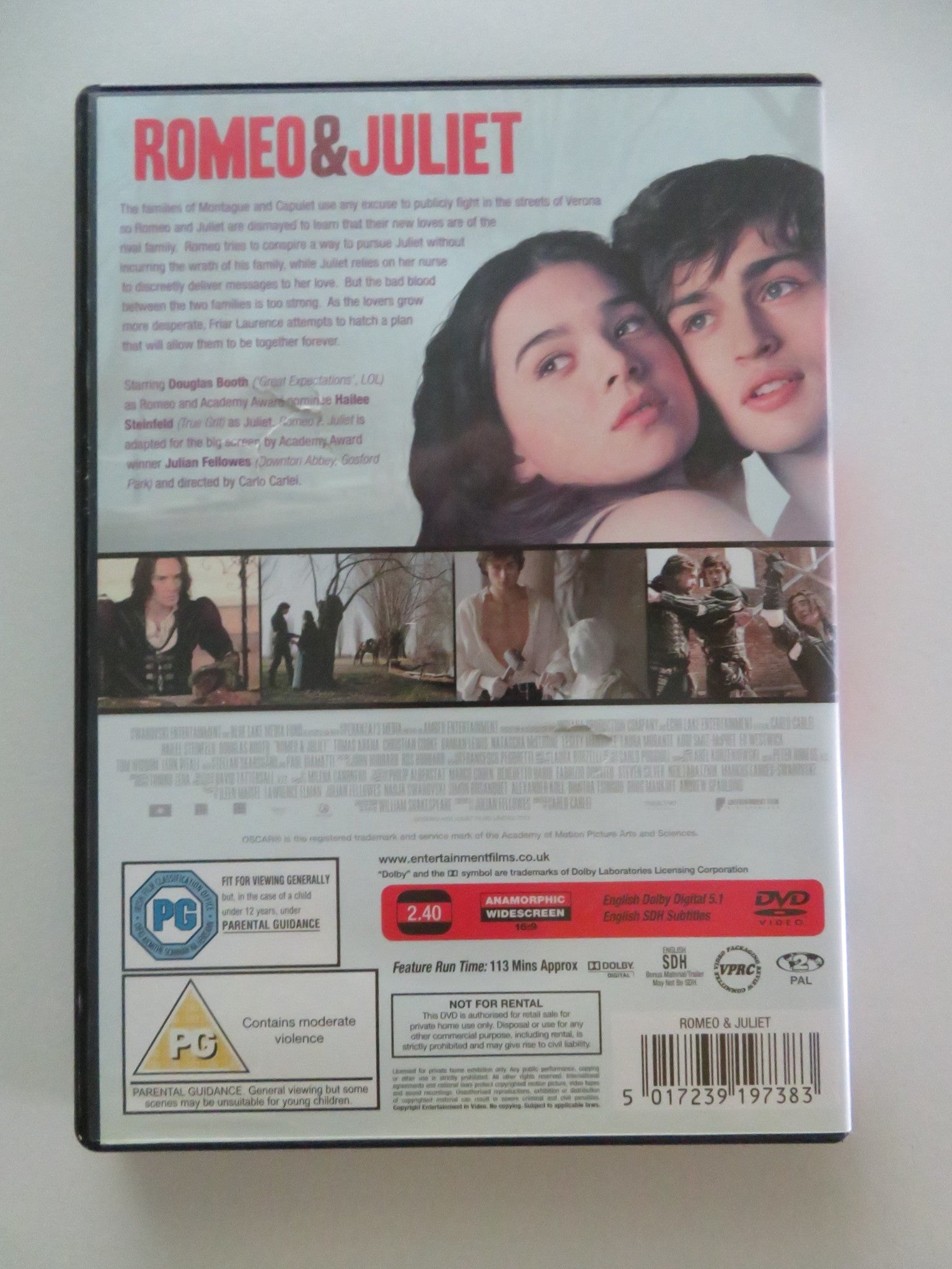 ROMEO & JULIET (DVD) HAILEE STEINFELD DOUGLAS BOOTH 2013 REGION 2 Movie posters