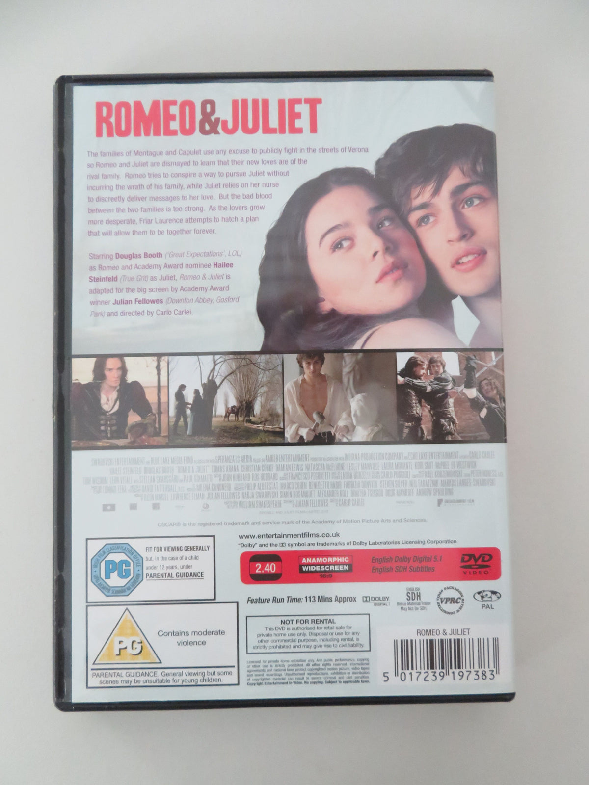 Romeo & Juliet (DVD) Hailee Steinfeld Douglas Booth Damian Lewis 2013 Region 2 Movie posters