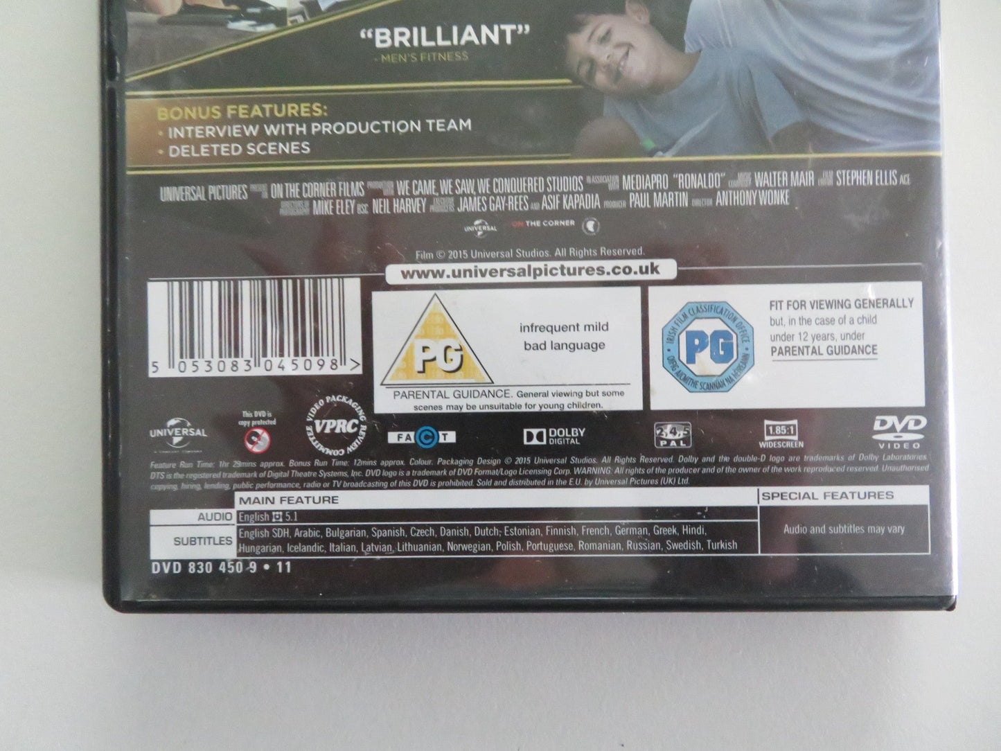 RONALDO (DVD) RIO FERDINAND LIONEL MESSI 2015 REGION 2, 4, 5 Movie posters