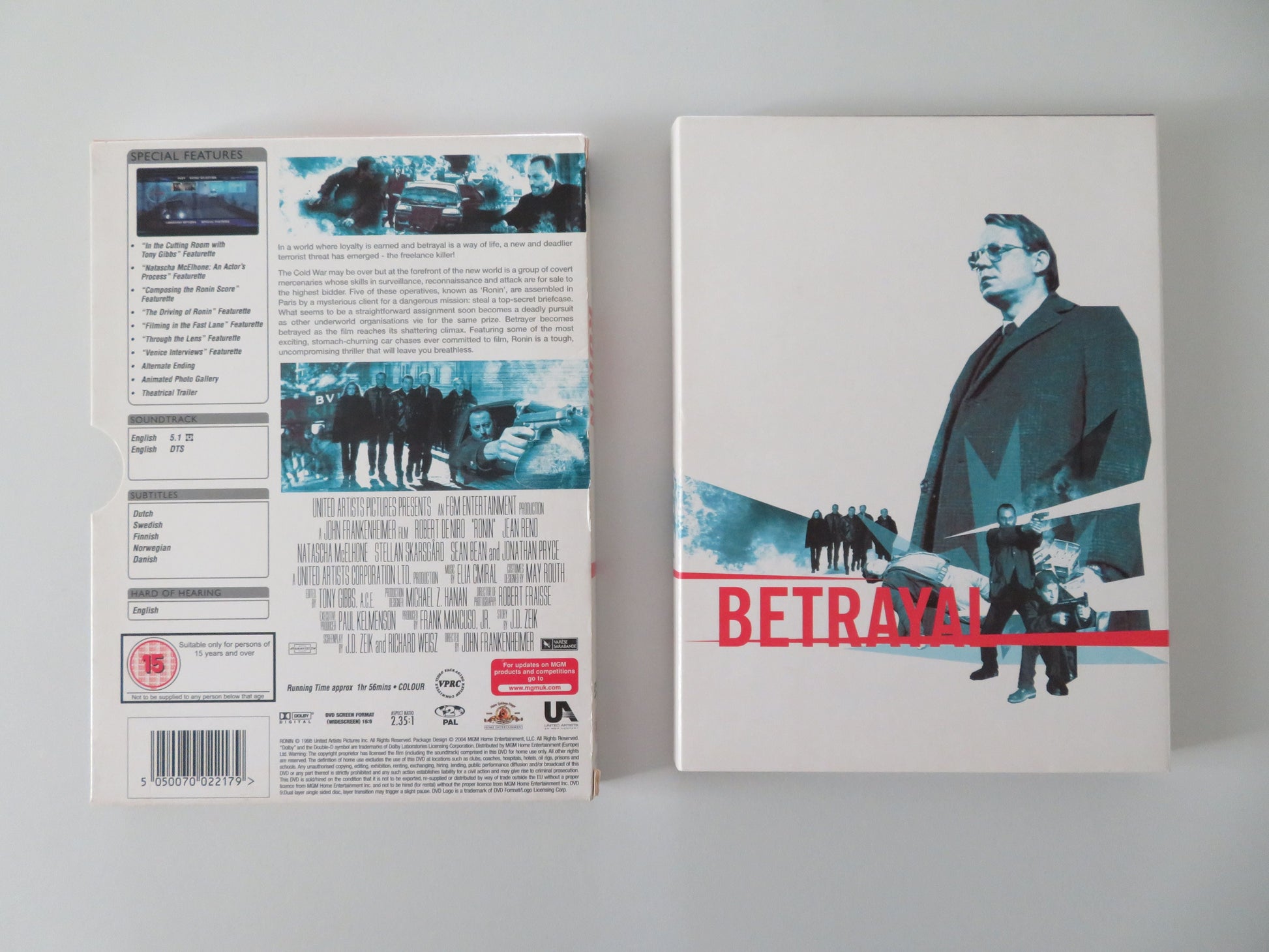 Ronin - Special Edition (DVD) Robert De Niro Jean Reno 1998 Region 2 Movie posters