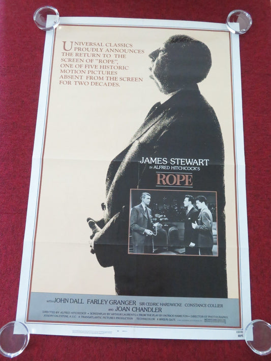ROPE US TRI FOLDED ONE SHEET ROLLED POSTER JAMES STEWART KIM NOVAK R1983 Movie posters