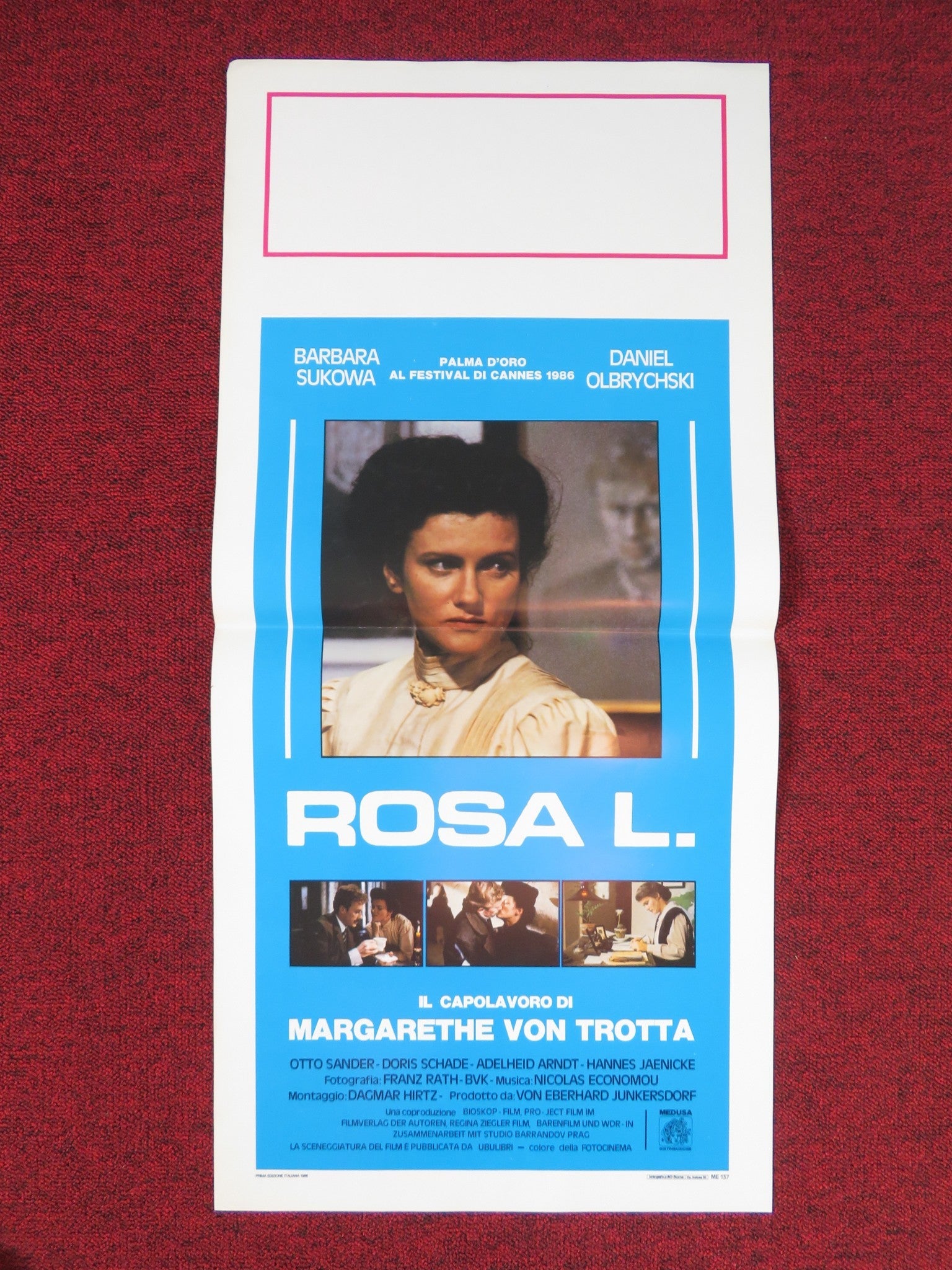 ROSA LUXEMBURG ITALIAN LOCANDINA POSTER BARBARA SUKOWA DANIEL OLBRYCHSKI 1986 Rendezvous Cinema Movie posters