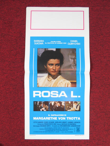 ROSA LUXEMBURG ITALIAN LOCANDINA POSTER BARBARA SUKOWA DANIEL OLBRYCHSKI 1986 Rendezvous Cinema Movie posters