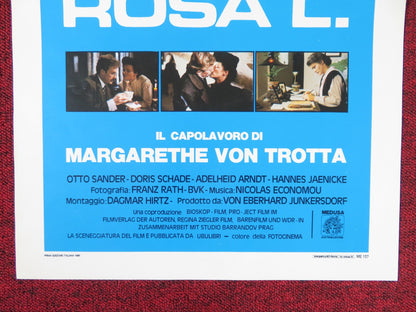 ROSA LUXEMBURG ITALIAN LOCANDINA POSTER BARBARA SUKOWA DANIEL OLBRYCHSKI 1986 Rendezvous Cinema Movie posters