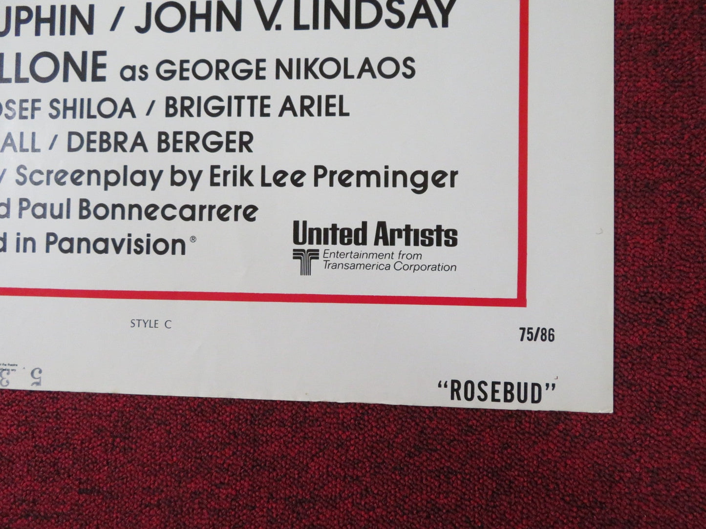 ROSEBUD - STYLE C FOLDED US ONE SHEET POSTER PETER O'TOOLE R. ATTENBOROUGH 1975 Rendezvous Cinema Movie posters