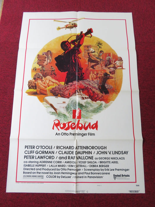ROSEBUD - STYLE C FOLDED US ONE SHEET POSTER PETER O'TOOLE R. ATTENBOROUGH 1975 Rendezvous Cinema Movie posters