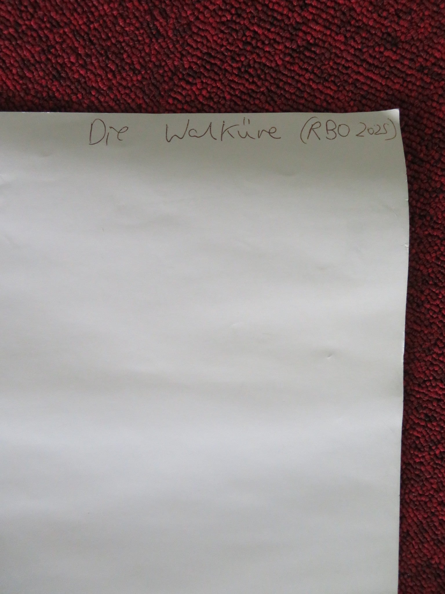 ROYAL BALLET AND OPERA: DIE WALKURE UK QUAD ROLLED POSTER ANTONIO PAPPANO 2025 Movie posters