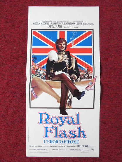 ROYAL FLASH ITALIAN LOCANDINA POSTER MALCOLM MCDOWELL OLIVER REED 1975 Rendezvous Cinema Movie posters