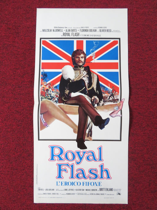 ROYAL FLASH ITALIAN LOCANDINA POSTER MALCOLM MCDOWELL OLIVER REED 1975 Rendezvous Cinema Movie posters