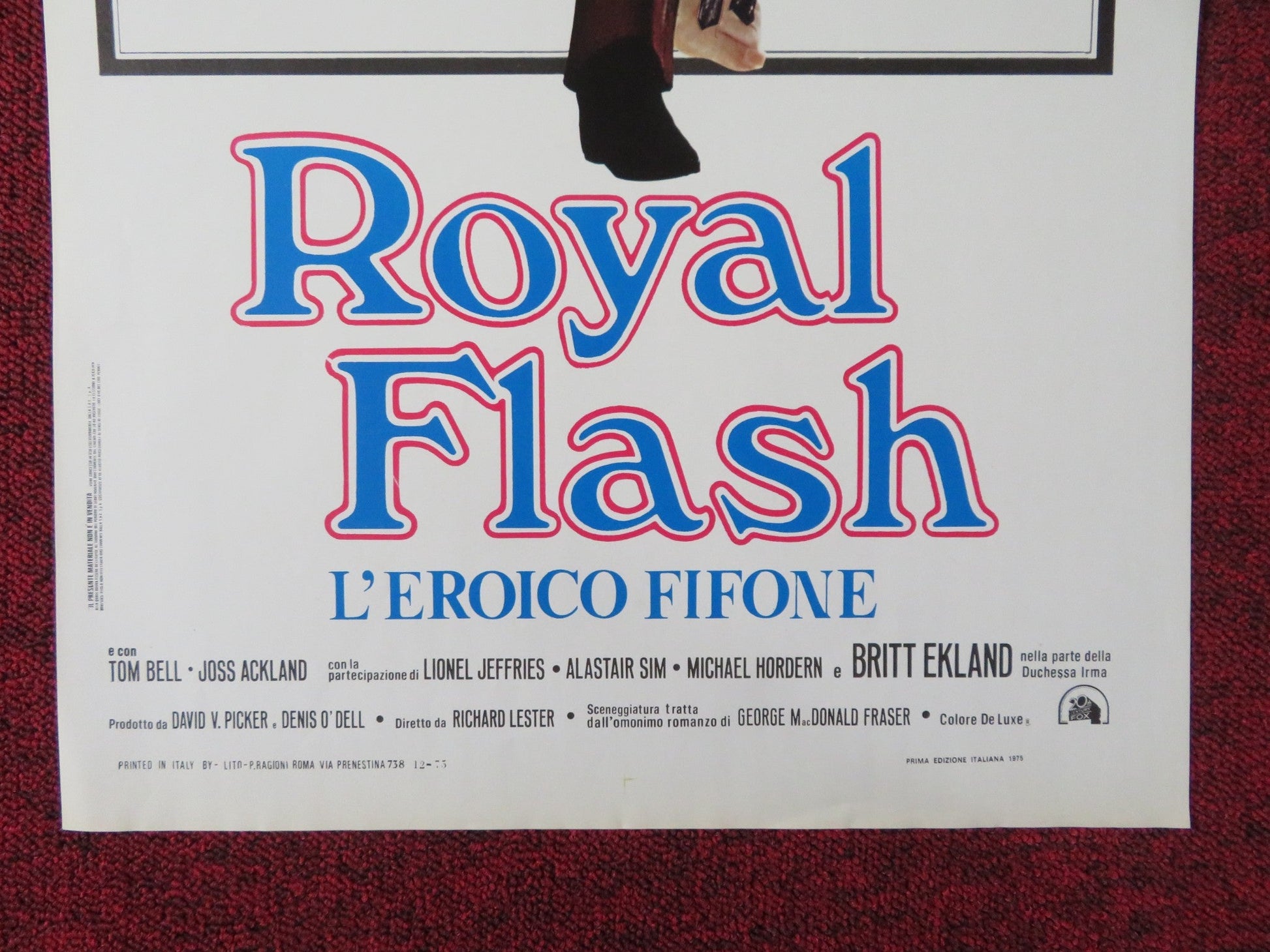 ROYAL FLASH ITALIAN LOCANDINA POSTER MALCOLM MCDOWELL OLIVER REED 1975 Rendezvous Cinema Movie posters