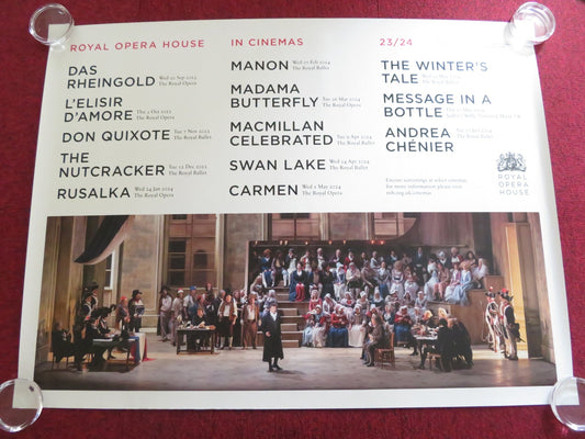 ROYAL OPERA HOUSE IN CINEMAS UK QUAD ROLLED POSTER ROYAL BALLET 2023/2024 Rendezvous Cinema Movie posters