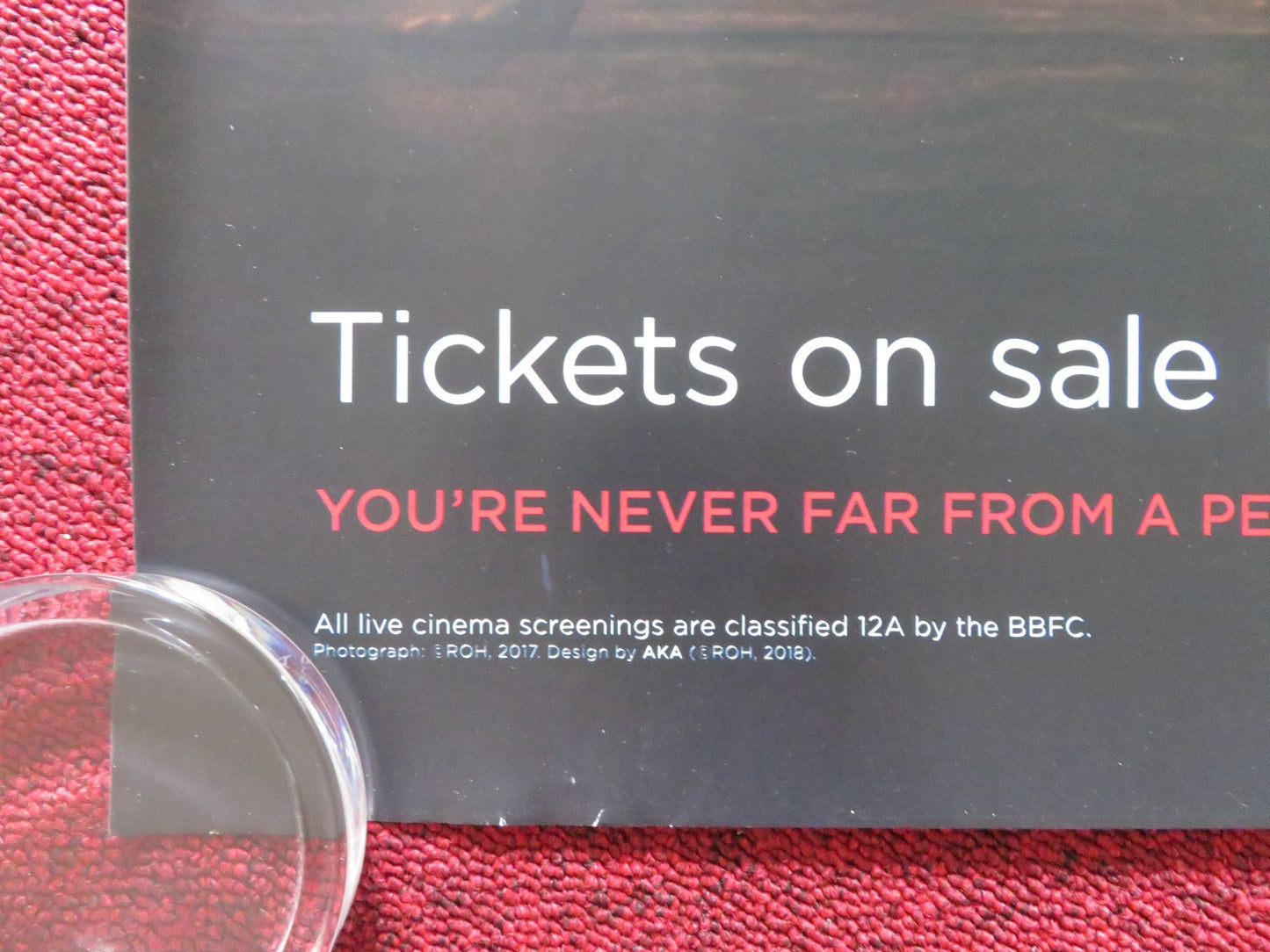 ROYAL OPERA HOUSE LIVE CINEMA SEASON 2018/19 UK QUAD ROLLED POSTER BALLET 2018 Rendezvous Cinema Movie posters