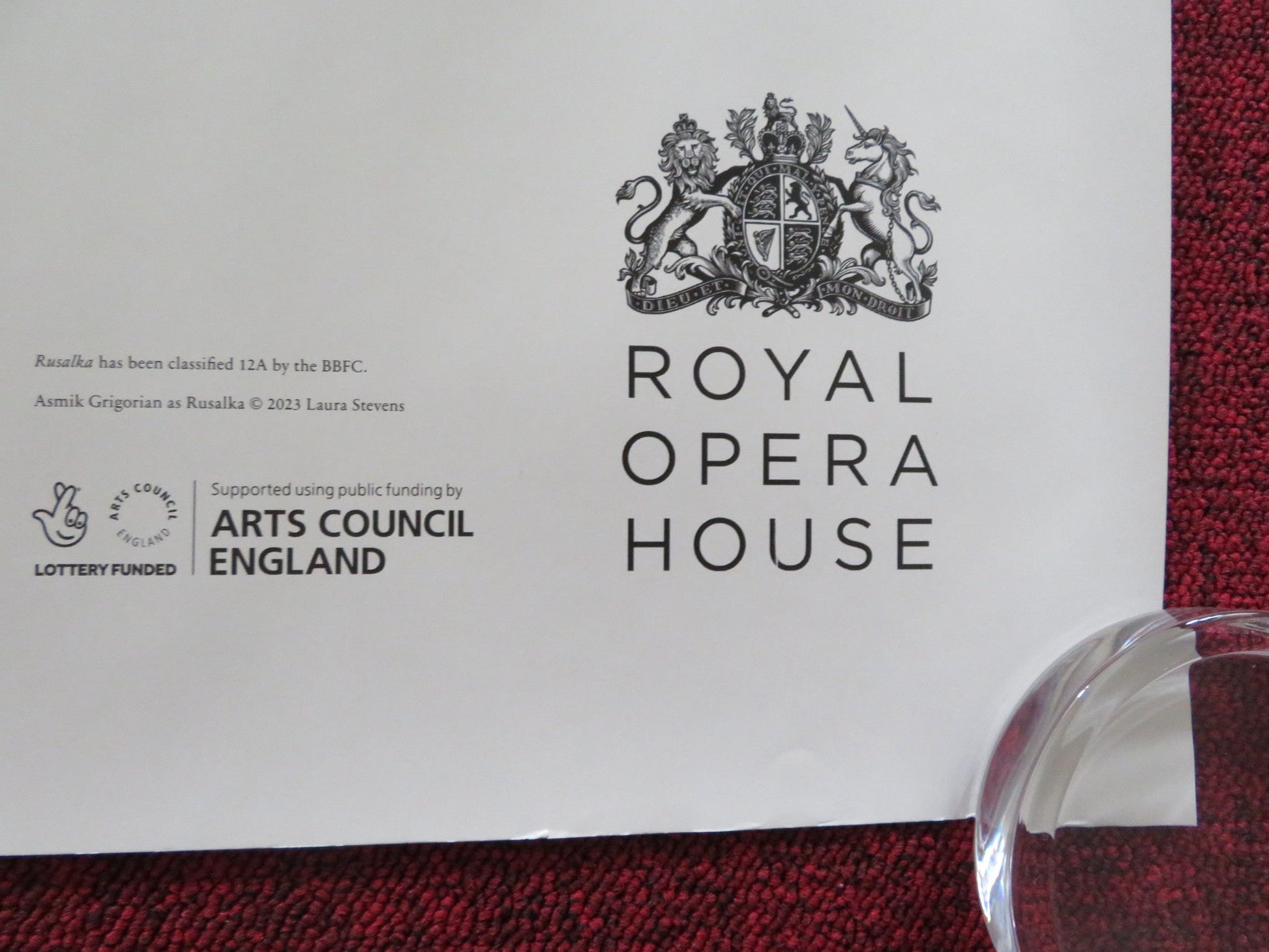 ROYAL OPERA HOUSE RUSALKA UK QUAD ROLLED POSTER ANTONIN DVORAK 2024 Rendezvous Cinema Movie posters