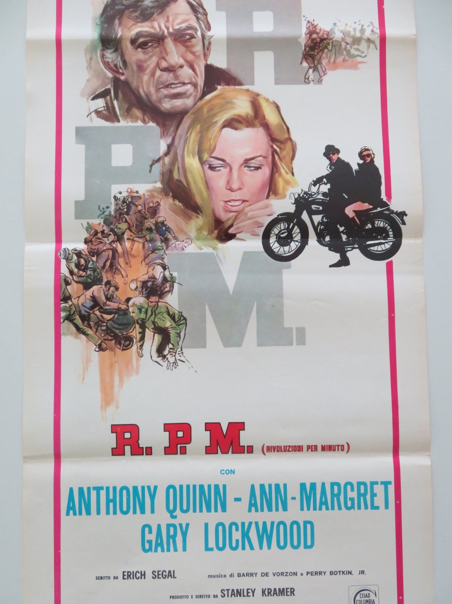 R.P.M. ITALIAN LOCANDINA POSTER ANTHONY QUINN ANN - MARGRET 1971 Movie posters