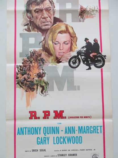 R.P.M. ITALIAN LOCANDINA POSTER ANTHONY QUINN ANN - MARGRET 1971 Movie posters