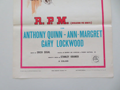 R.P.M. ITALIAN LOCANDINA POSTER ANTHONY QUINN ANN - MARGRET 1971 Movie posters