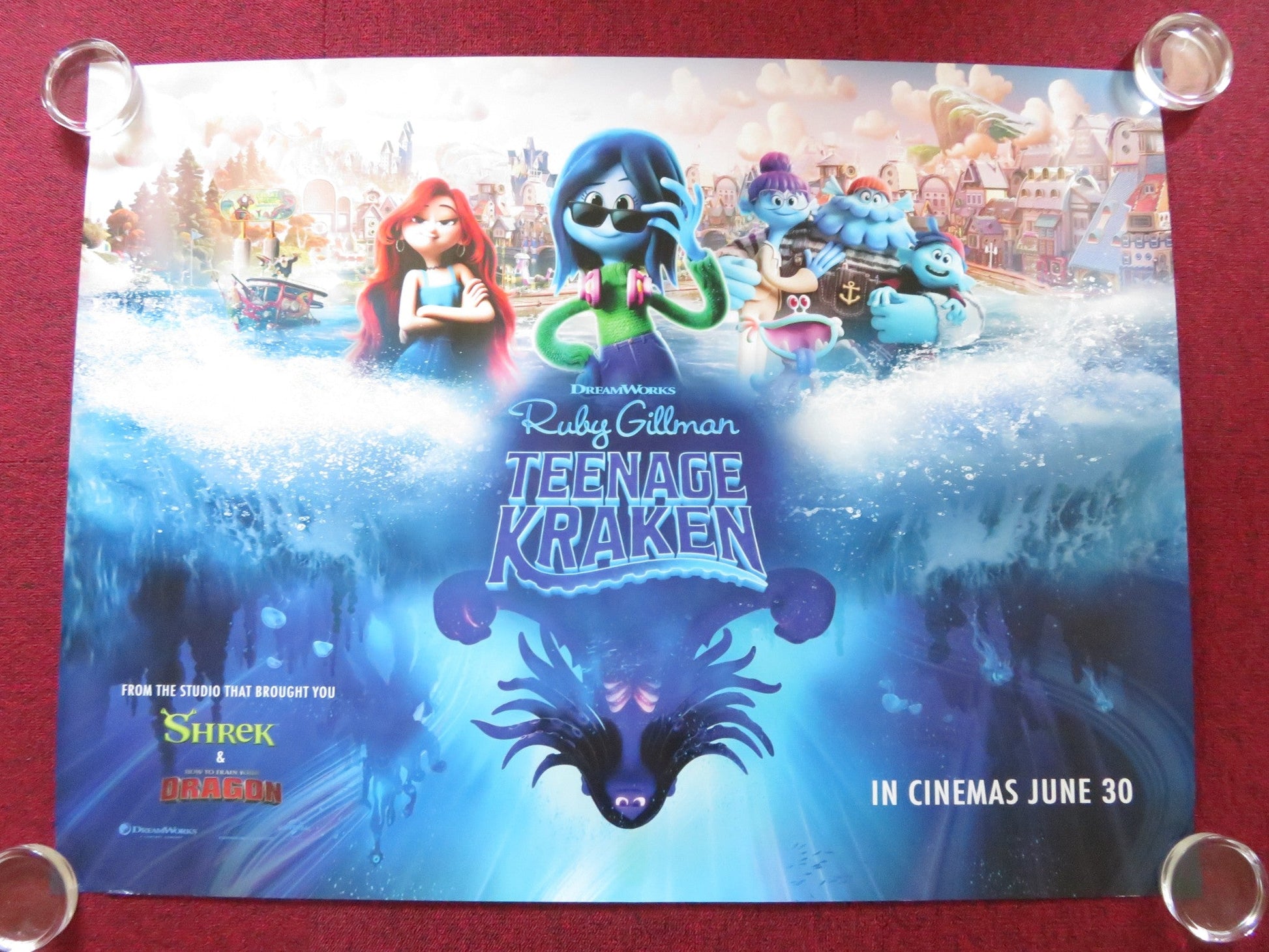 RUBY GILLMAN: TEENAGE KRAKEN - B UK QUAD ROLLED POSTER JANE FONDA 2023 Rendezvous Cinema Movie posters