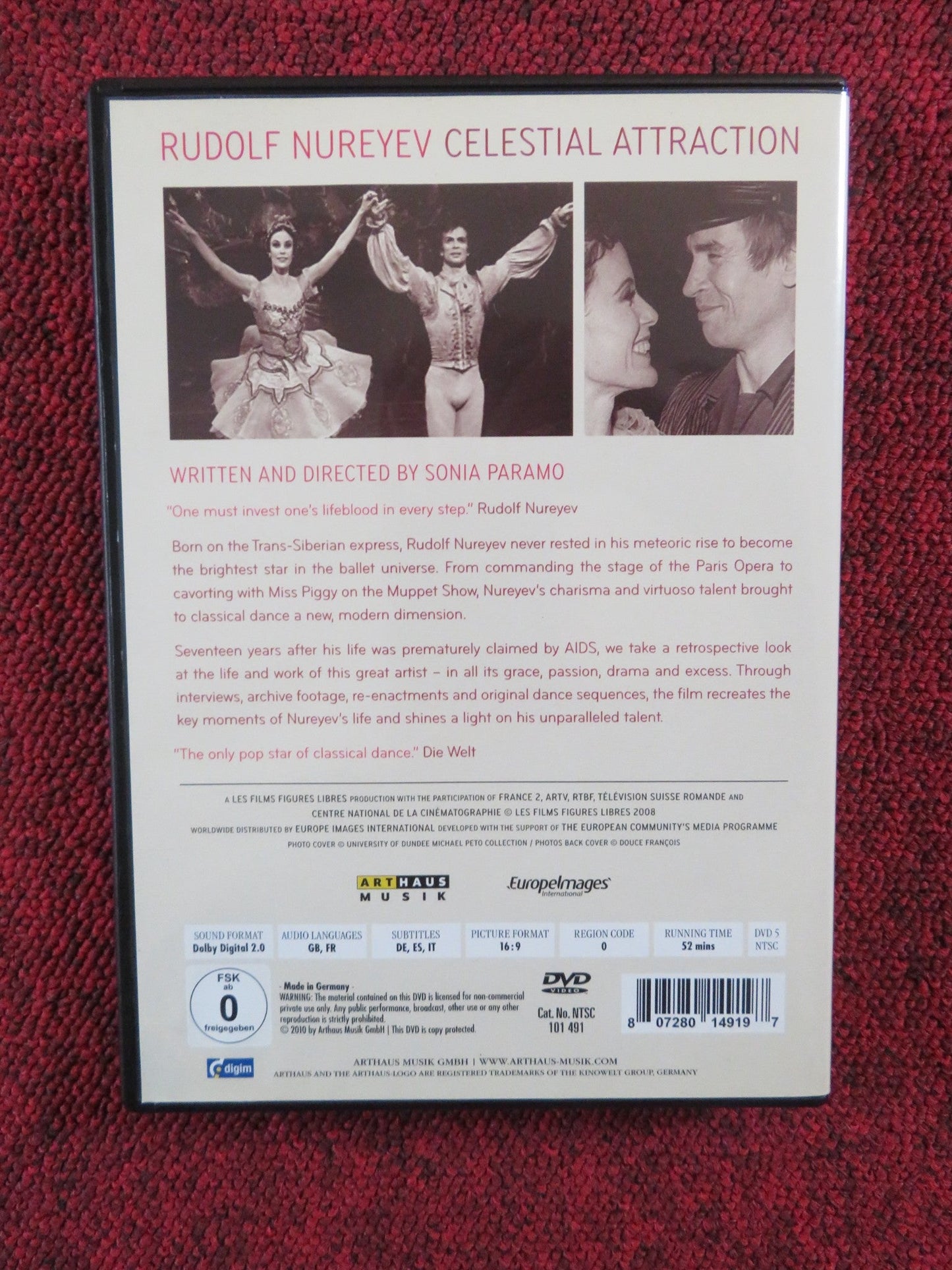 RUDOLF NUREYEV CELESTIAL ATTRACTION (DVD) 2010 REGION 0 Rendezvous Cinema Movie posters