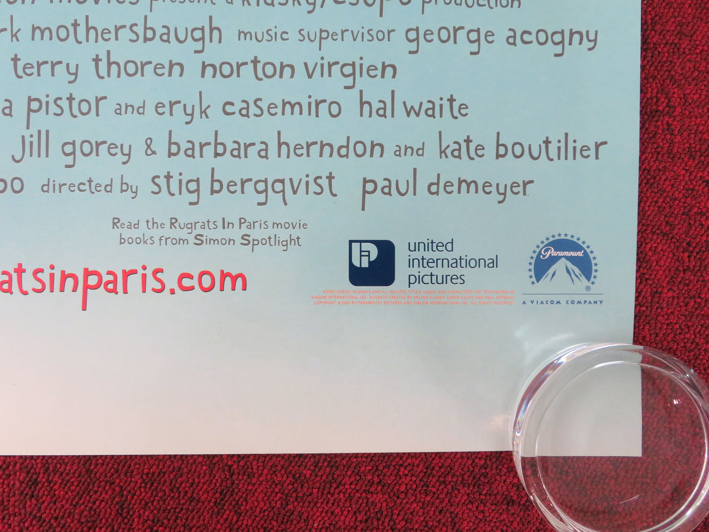 Rugrats in Paris - B UK Quad Rolled Poster Christine Cavanaugh 2000 Movie posters
