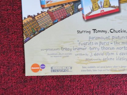 RUGRATS IN PARIS THE MOVIE VHS & DVD VIDEO POSTER ELIZABETH DAILY T. STRONG 2000 Rendezvous Cinema Movie posters