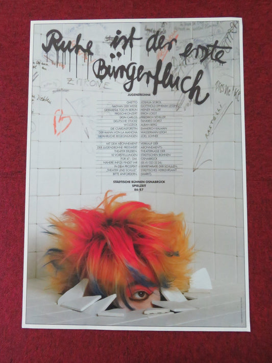 RUHE IST DER ERSTE BURGERFLUCH GERMAN STAGE POSTER ROLLED CHETVERIKOVA 1986 Movie posters