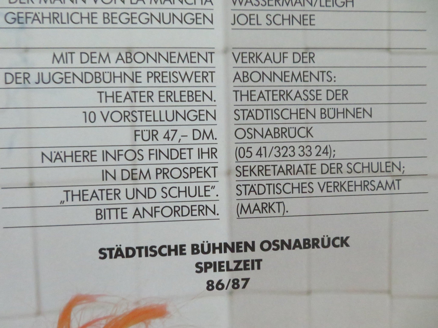 RUHE IST DER ERSTE BURGERFLUCH GERMAN STAGE POSTER ROLLED CHETVERIKOVA 1986 Movie posters