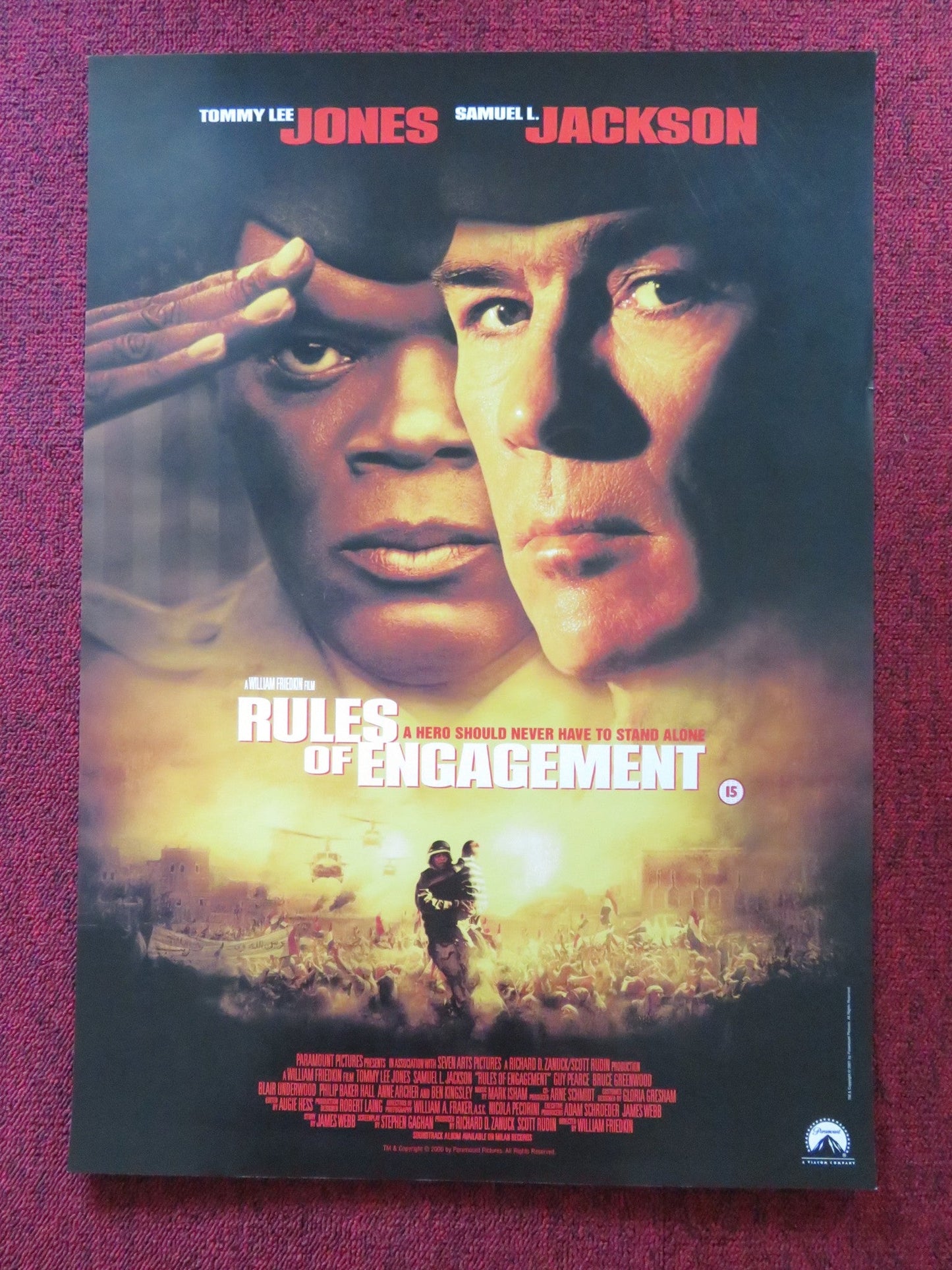 RULES OF ENGAGEMENT VHS VIDEO POSTER TOMMY LEE JONES SAMUEL L. JACKSON 2000 Rendezvous Cinema Movie posters