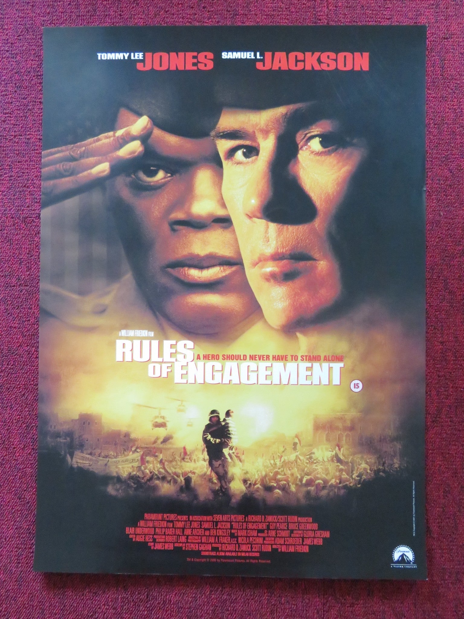 RULES OF ENGAGEMENT VHS VIDEO POSTER TOMMY LEE JONES SAMUEL L. JACKSON 2000 Rendezvous Cinema Movie posters