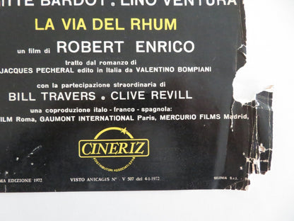 Rum Runners Italian Fotobusta Poster Lino Ventura Brigitte Bardot 1972 Movie posters