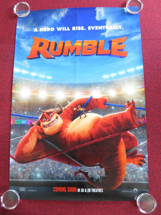 RUMBLE US ONE SHEET ROLLED POSTER WILL ARNETT GERALDINE VISWANATHAN 2021 Rendezvous Cinema Movie posters