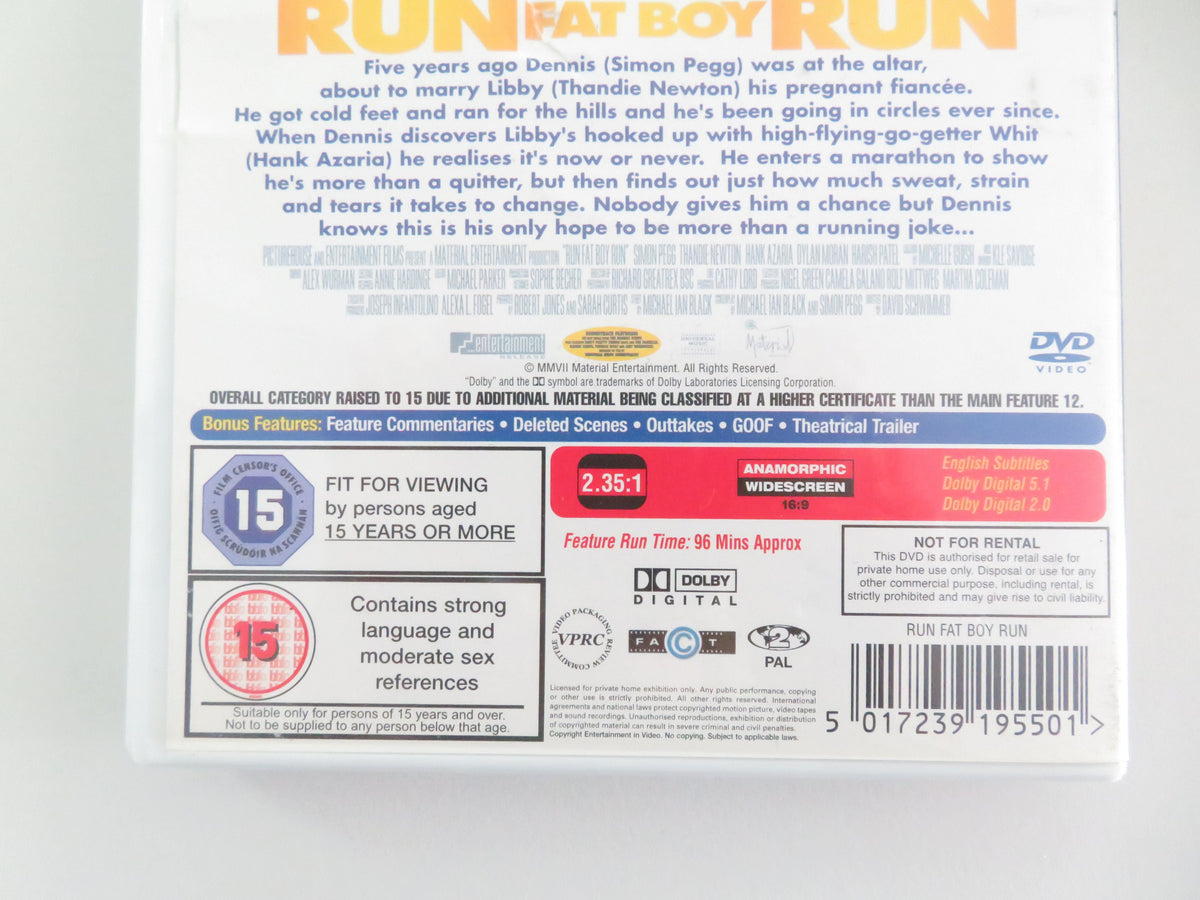 Run Fatboy Run (DVD) Simon Pegg Thandiwe Newton Hank Azaria 2007 Region 2 Movie posters
