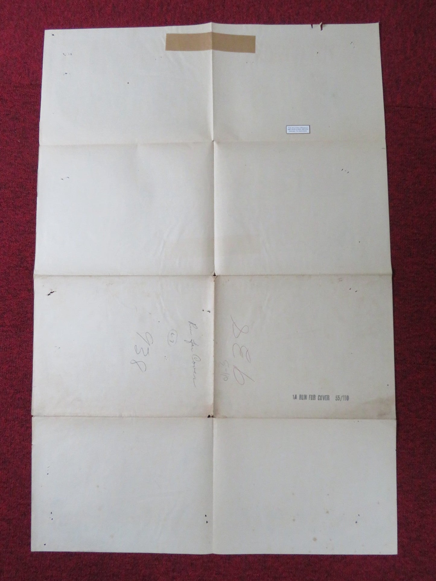 RUN FOR COVER FOLDED US ONE SHEET POSTER JAMES CAGNEY VIVECA LINDFORS 1955 Rendezvous Cinema Movie posters