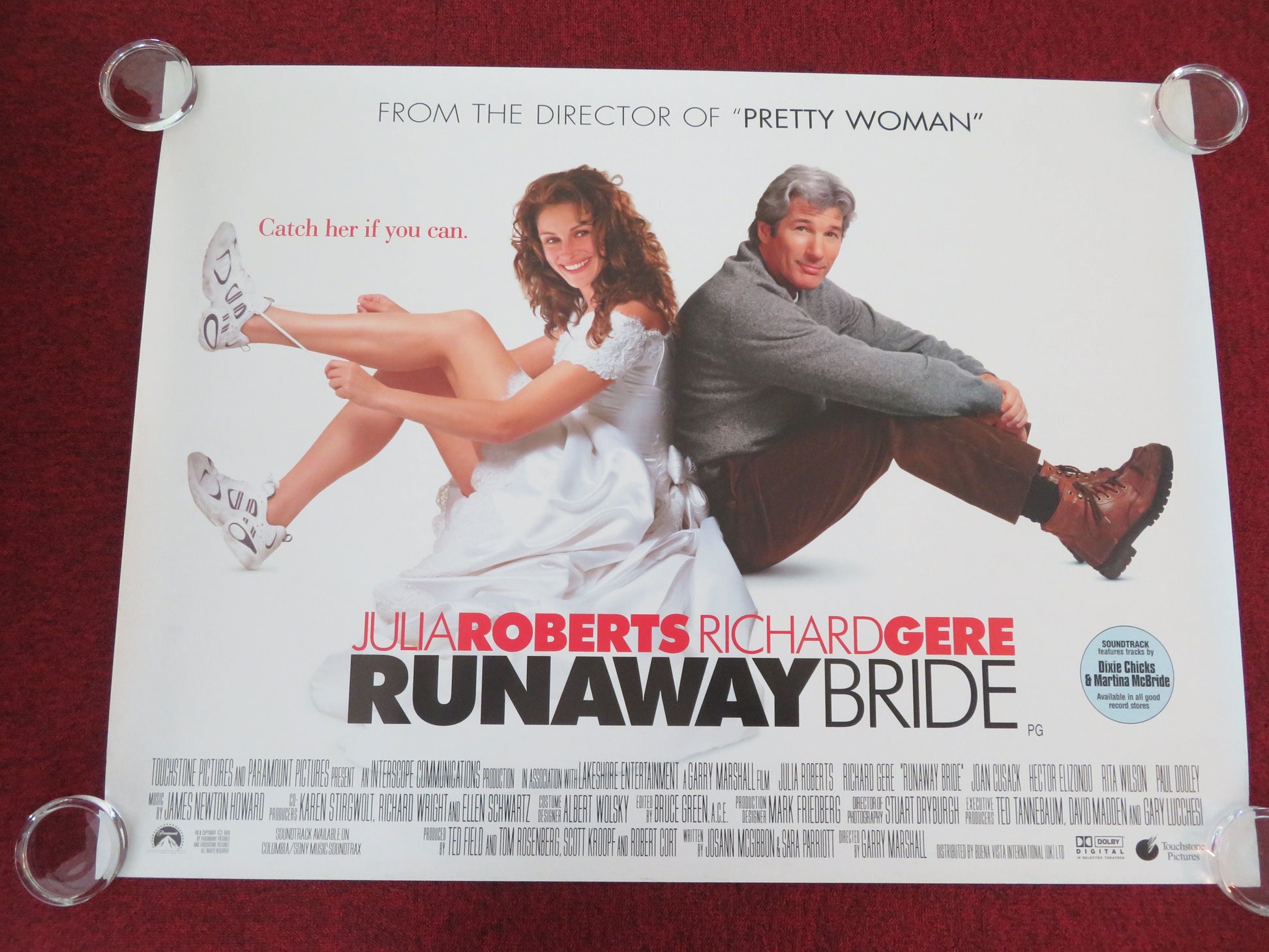 Runaway Bride UK Quad Rolled Poster Julia Roberts Richard Gere 1999 Movie posters