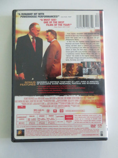 Runaway jury (DVD) John Cusack Gene Hackman 2003 Region 1 Movie posters