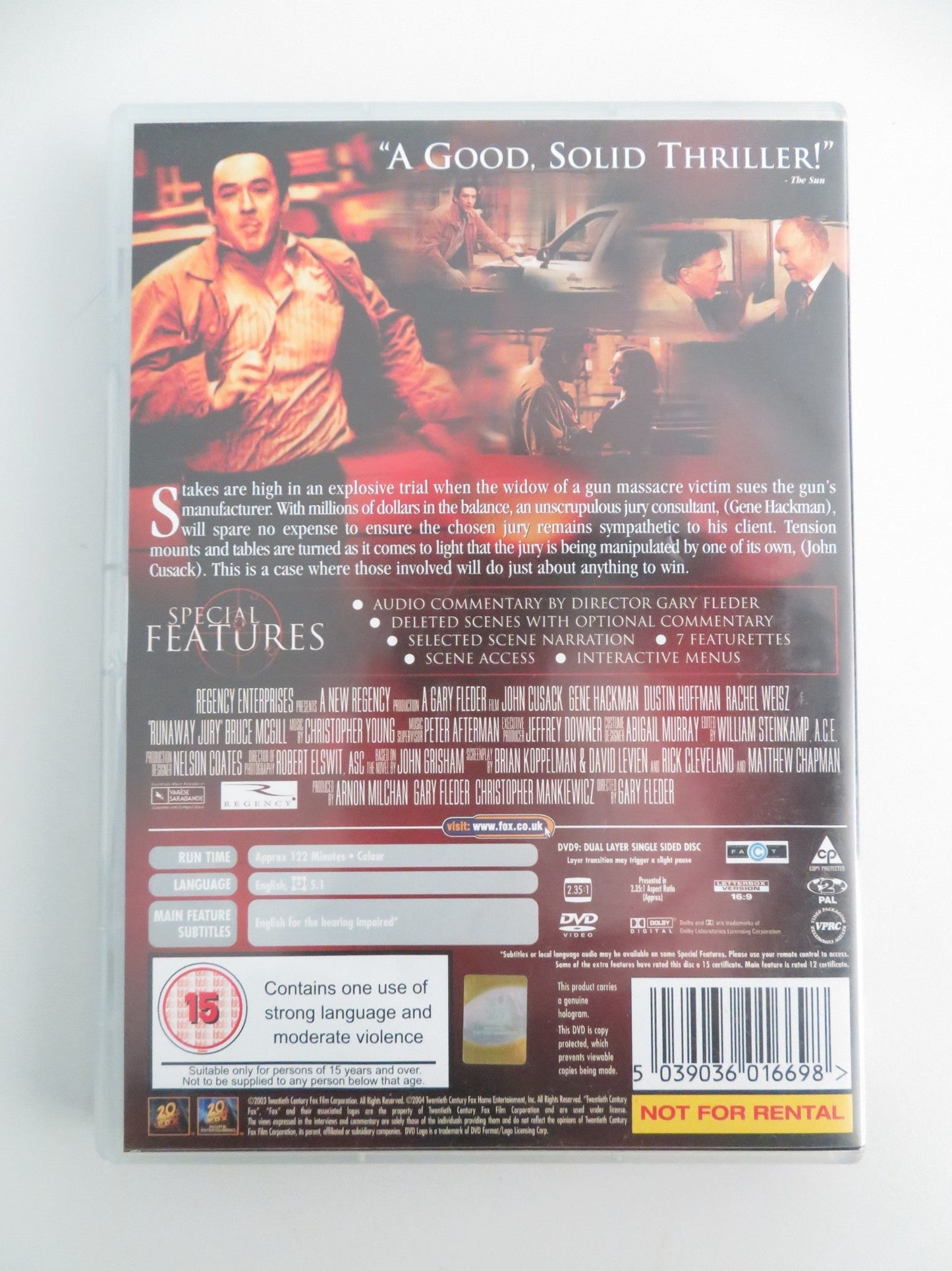 Runaway Jury (DVD) John Cusack Gene Hackman 2003 Region 2 Movie posters