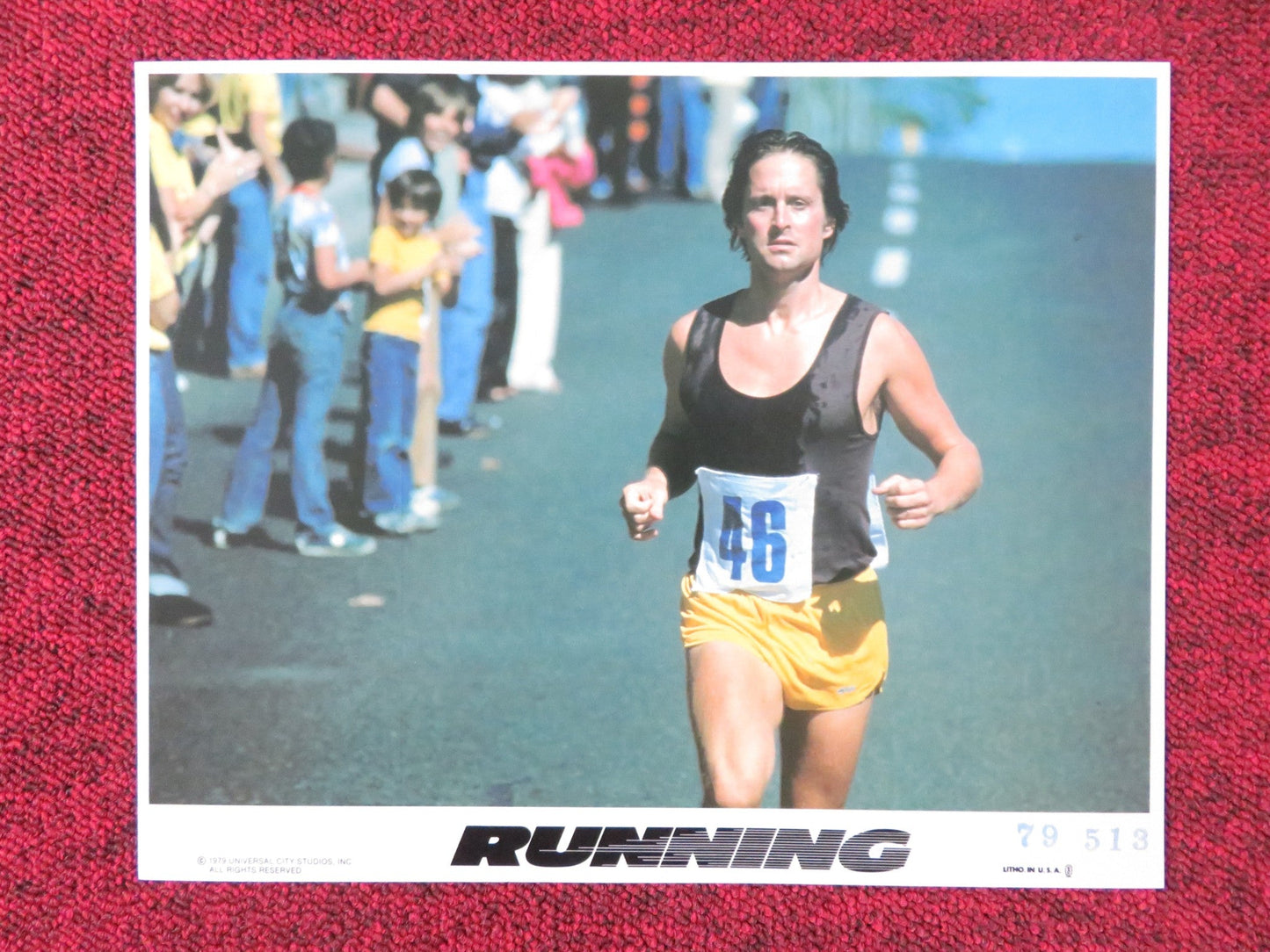 RUNNING - B LOBBY CARD MICHAEL DOUGLAS SUSAN ANSPACH 1979 Rendezvous Cinema Movie posters