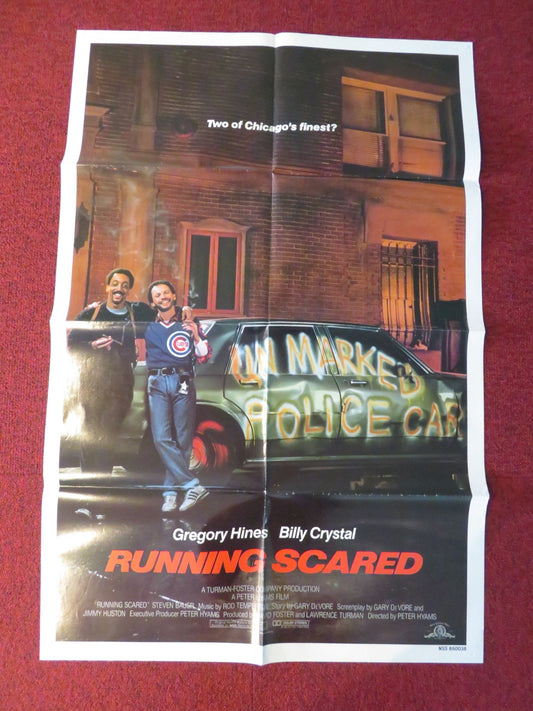 RUNNING SCARED FOLDED US ONE SHEET POSTER GREGORY HINES BILLY CRYSTAL 1986 Rendezvous Cinema Movie posters