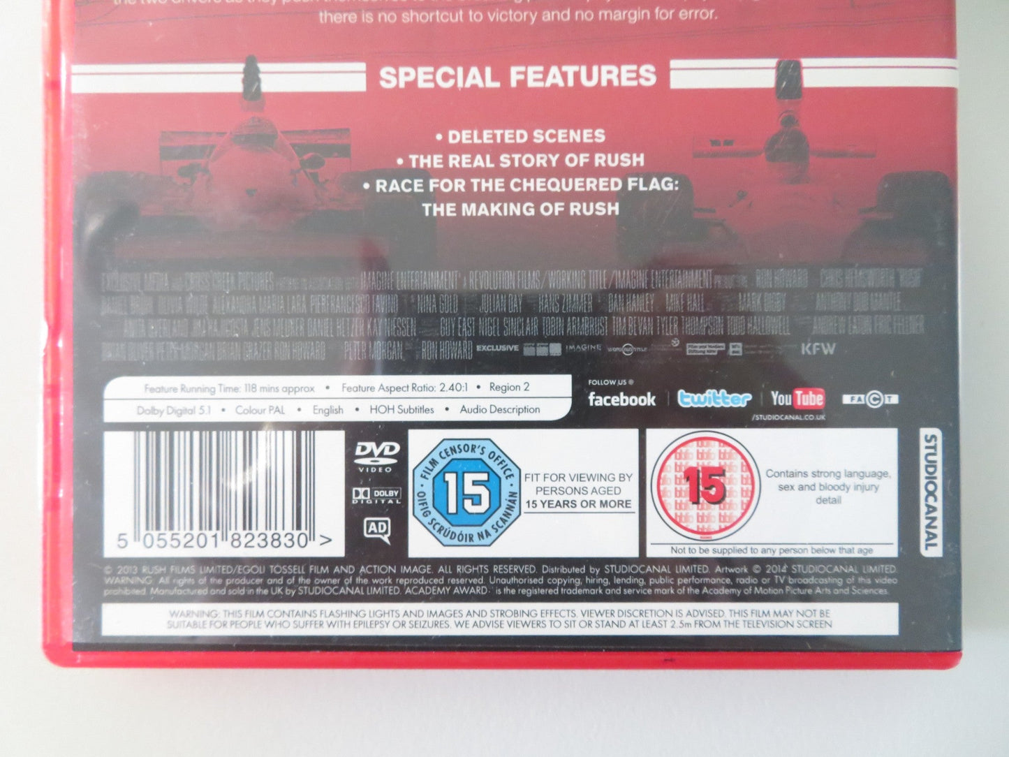 Rush (DVD) Chris Hemsworth Daniel Bruhl 2013 Region 2 Movie posters