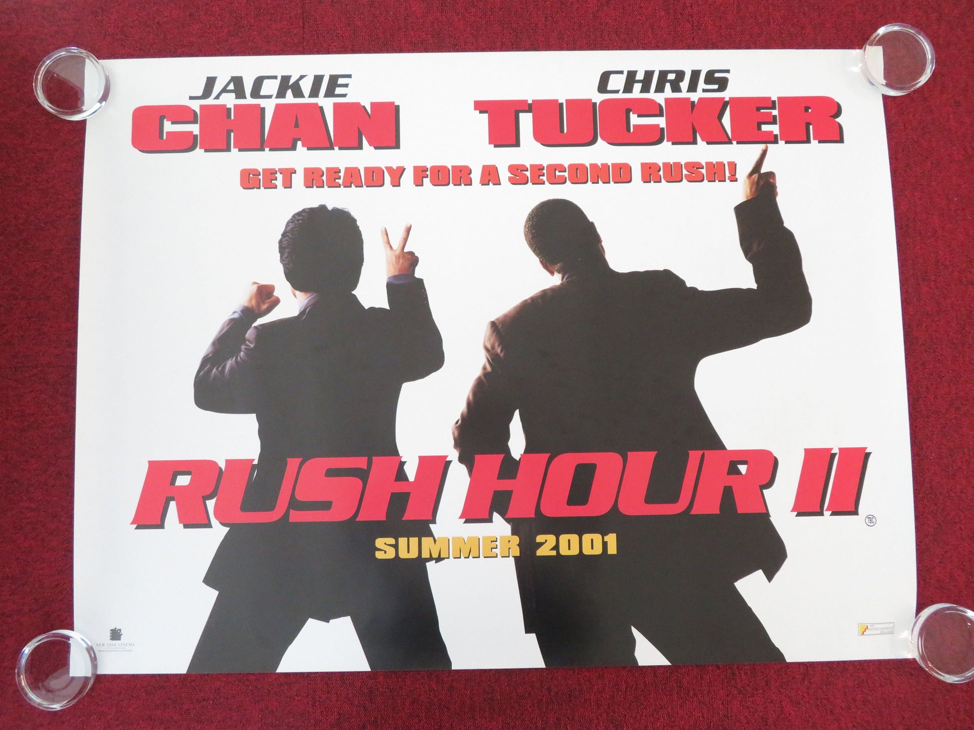 Rush Hour II UK Quad Rolled Poster Jackie Chan Chris Tucker 2001 Movie posters