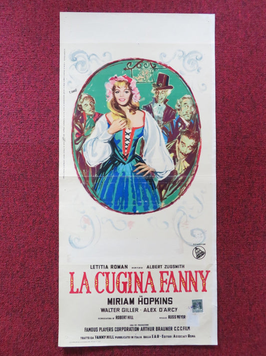 RUSS MEYER'S FANNY HILL ITALIAN LOCANDINA POSTER MIRIAM HOPKINS W. GILLER 1964 Rendezvous Cinema Movie posters
