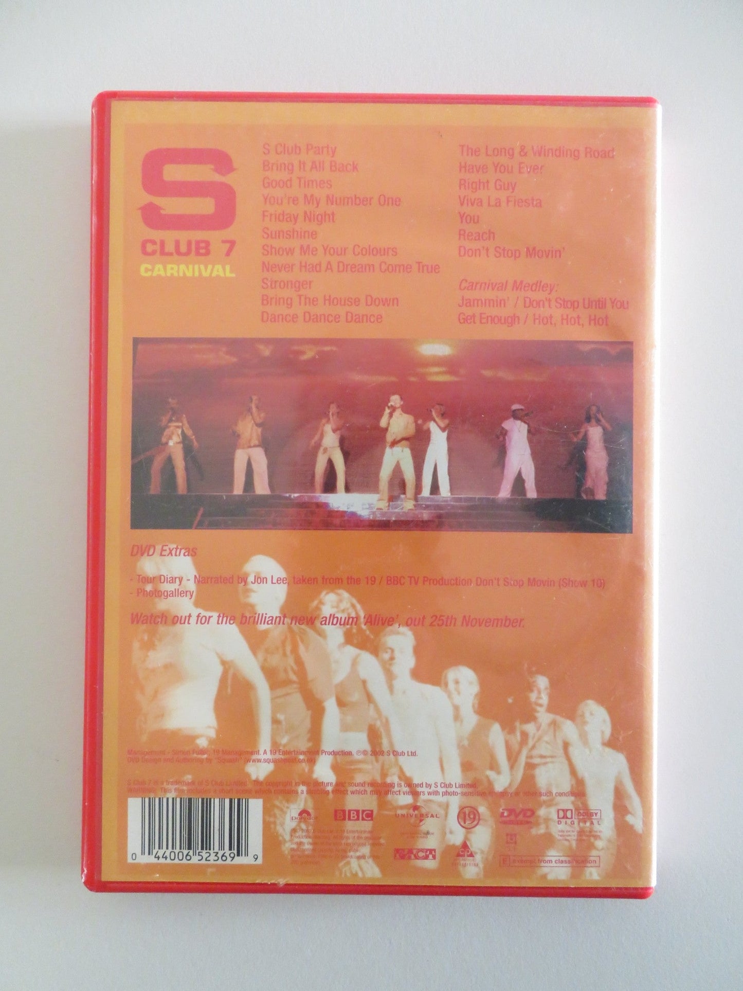 S CLUB 7: CARNIVAL (DVD) RACHEL STEVENS HANNAH SPEARRITT 2002 REGION 2 - Rendezvous Cinema