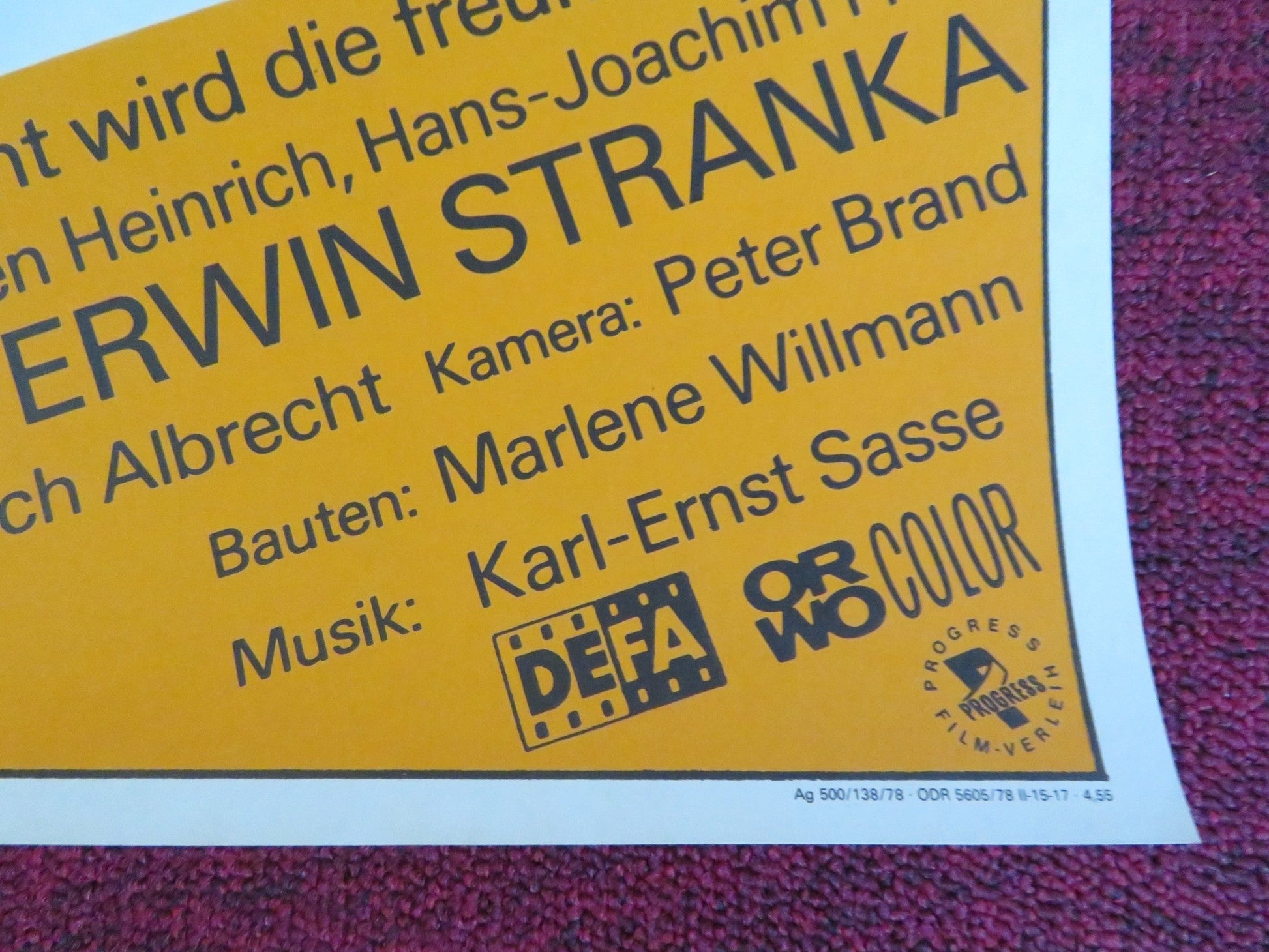 SABINE WULFF GERMAN POSTER ROLLED KARIN DUWEL JUTTA WACHOWIAK 1978 Rendezvous Cinema Movie posters