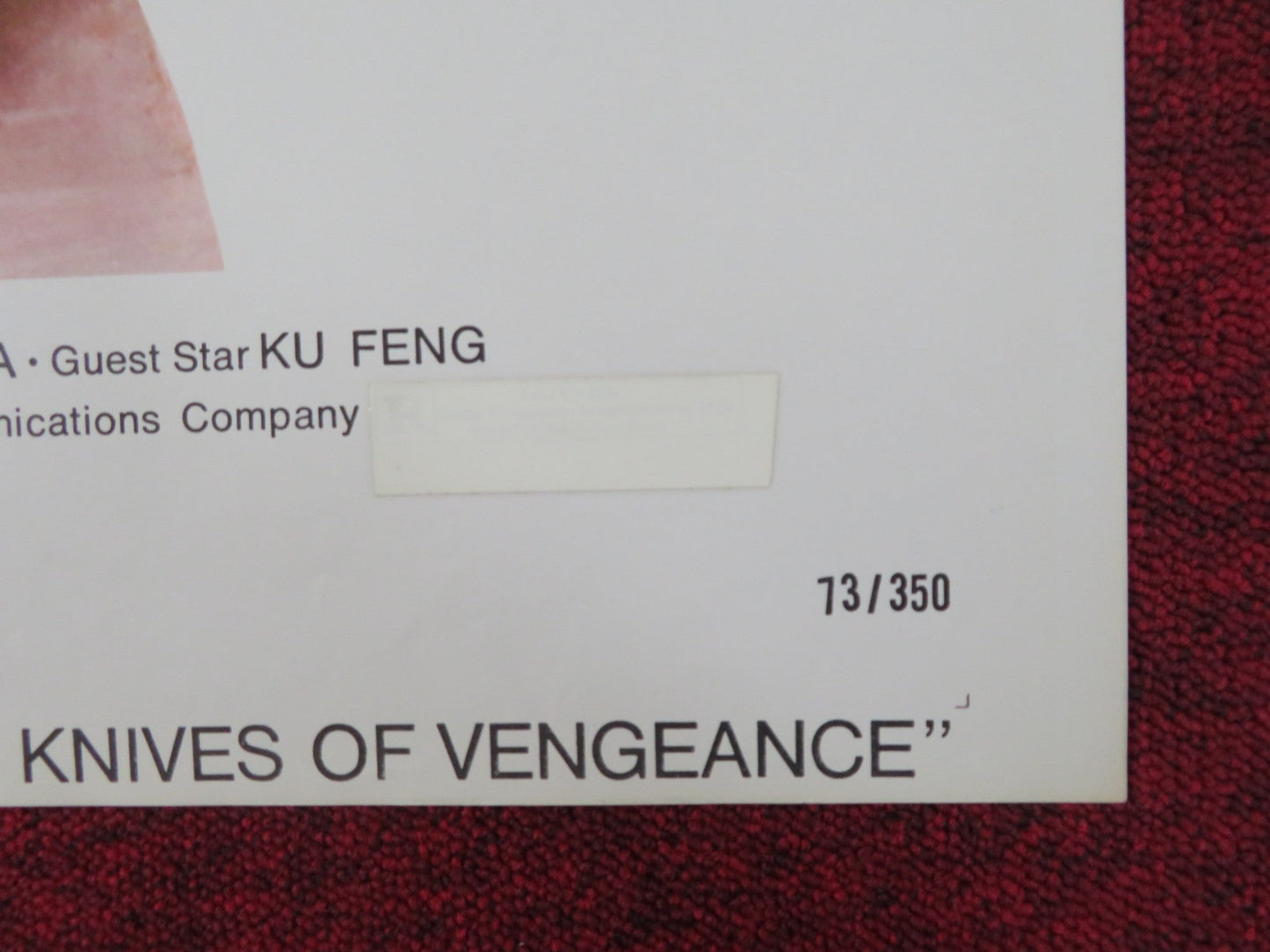 SACRED KNIVES OF VENGEANCE FOLDED US ONE SHEET POSTER HUA TSUNG PING WANG 1973 Rendezvous Cinema Movie posters