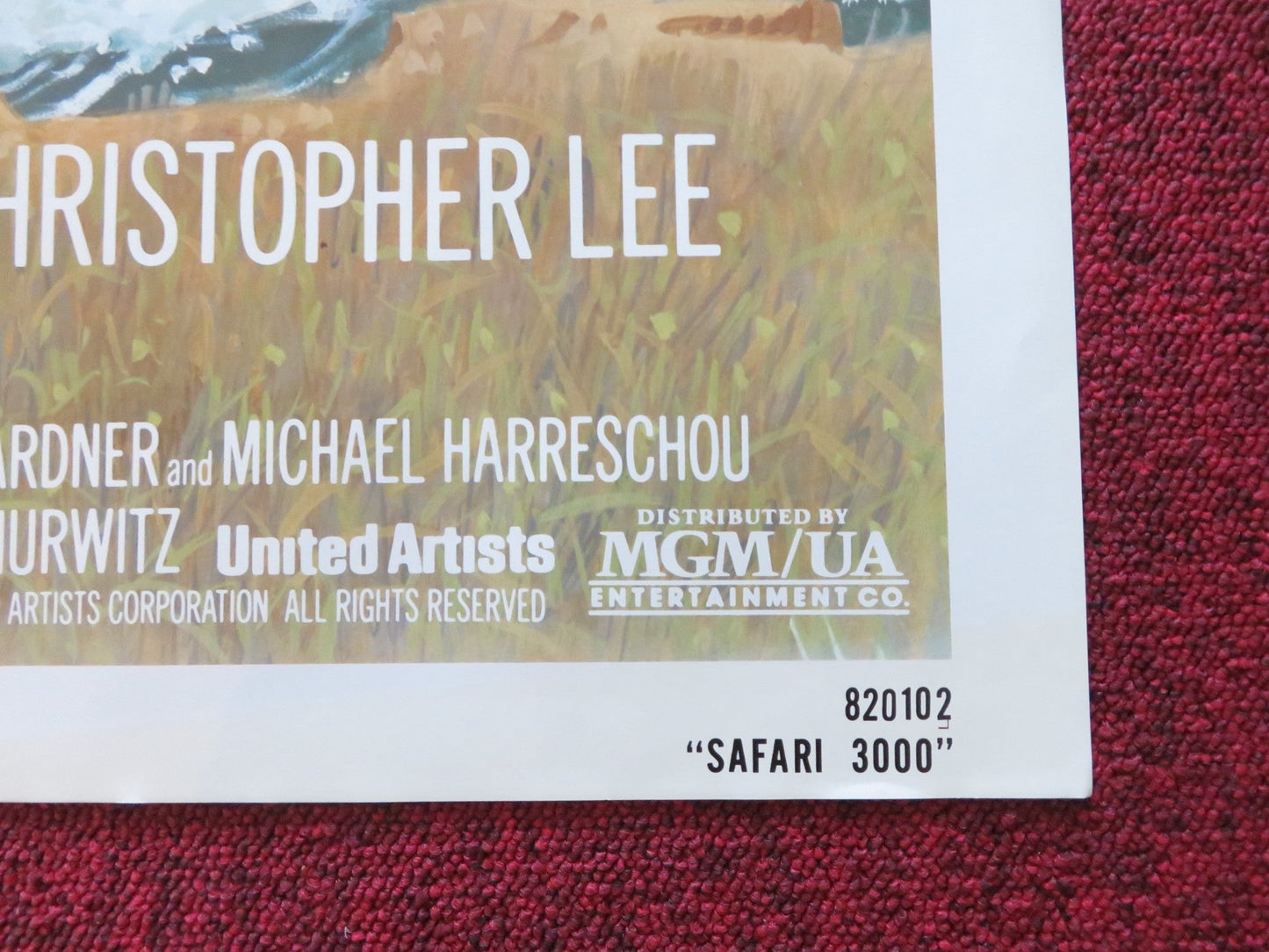 SAFARI 3000 FOLDED US ONE SHEET POSTER STOCKARD CHANNING DAVID CARRADINE 1982 Rendezvous Cinema Movie posters