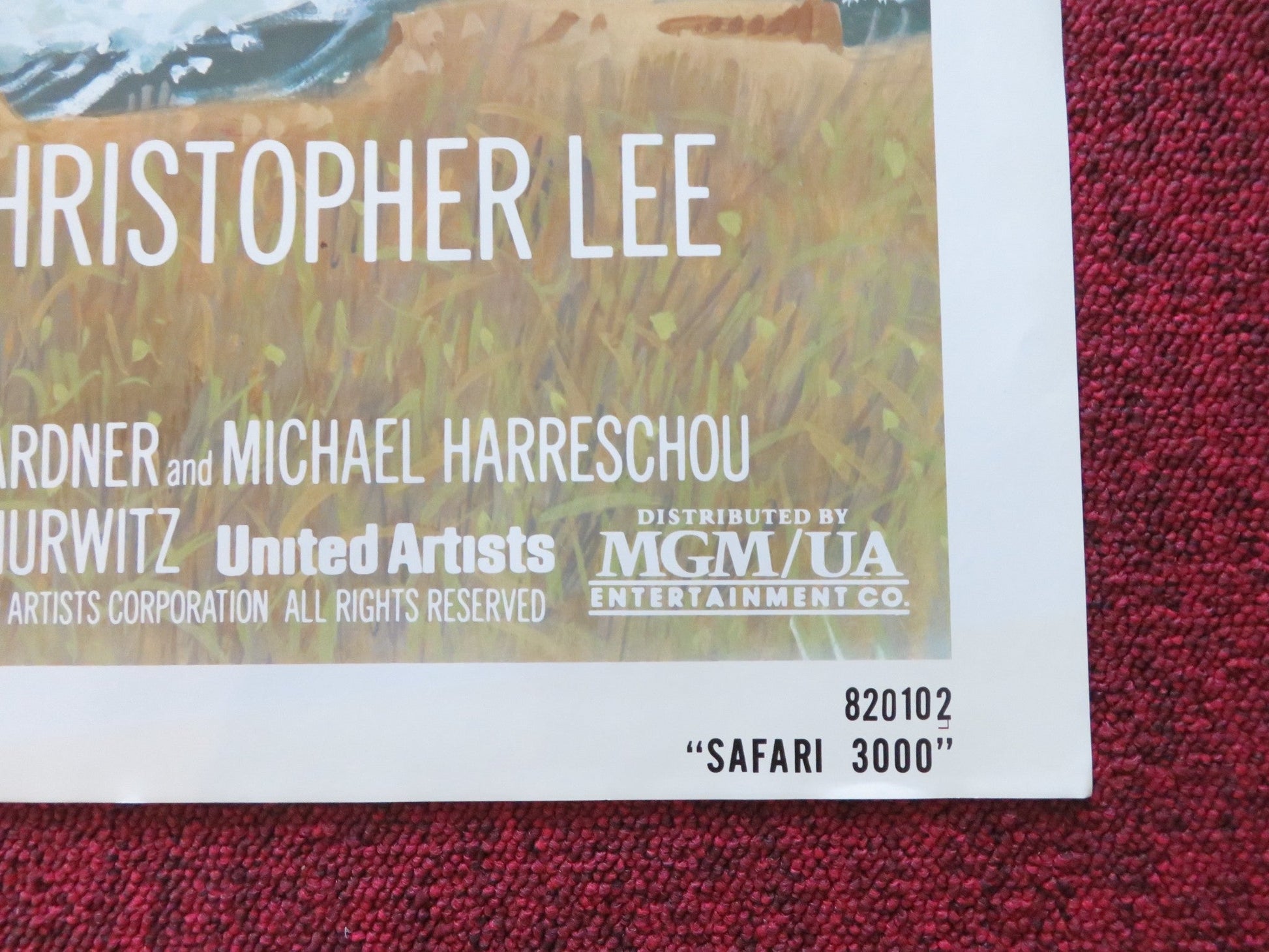 SAFARI 3000 FOLDED US ONE SHEET POSTER STOCKARD CHANNING DAVID CARRADINE 1982 Rendezvous Cinema Movie posters