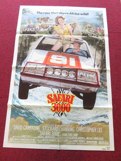 SAFARI 3000 FOLDED US ONE SHEET POSTER STOCKARD CHANNING DAVID CARRADINE 1982 Rendezvous Cinema Movie posters