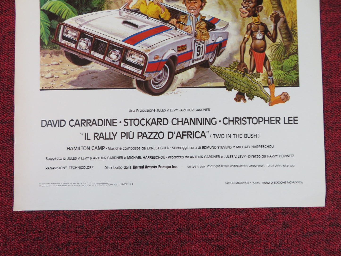 SAFARI 3000 ITALIAN LOCANDINA POSTER STOCKARD CHANNING DAVID CARRADINE 1982 Rendezvous Cinema Movie posters