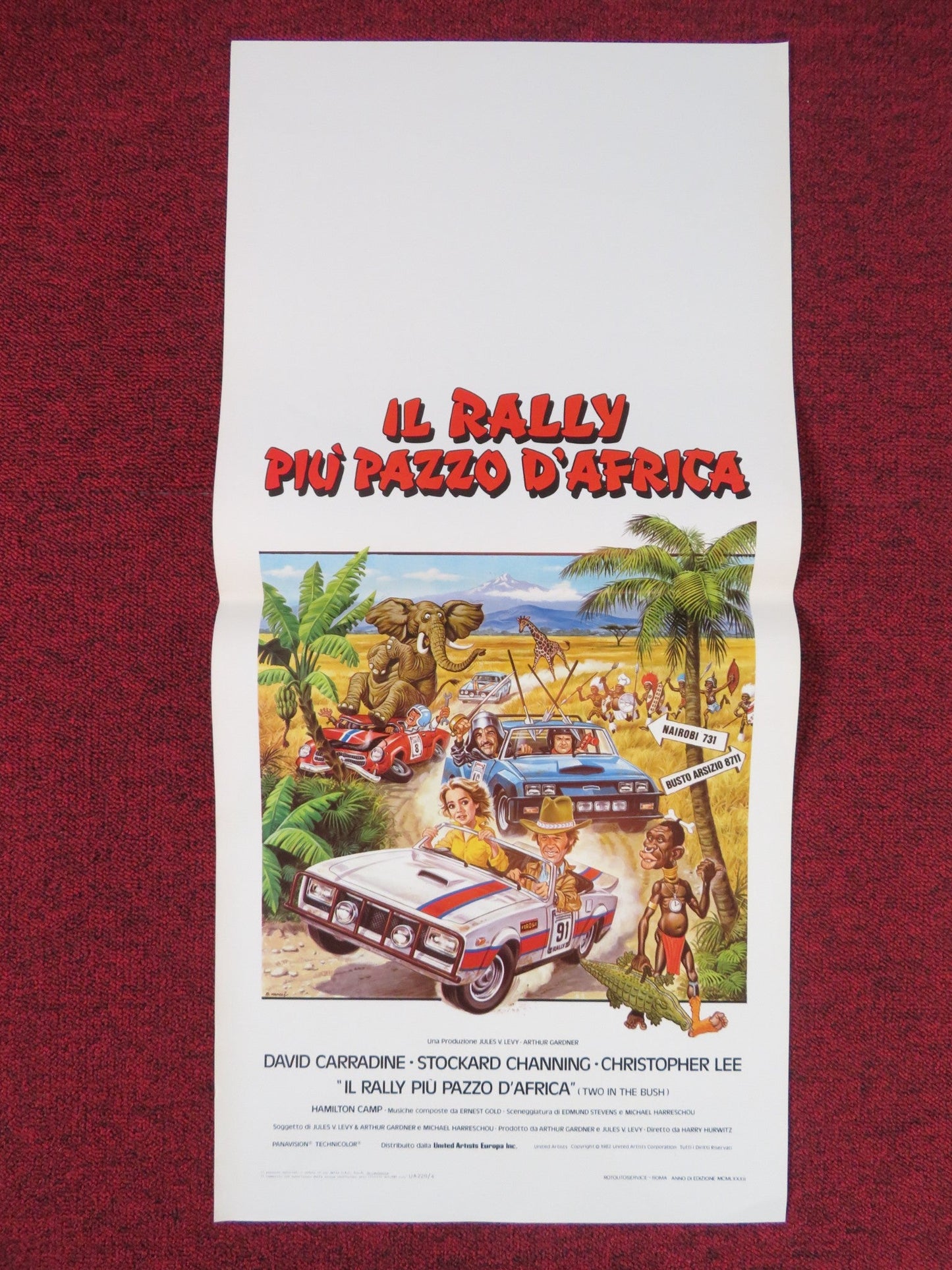 SAFARI 3000 ITALIAN LOCANDINA POSTER STOCKARD CHANNING DAVID CARRADINE 1982 Rendezvous Cinema Movie posters